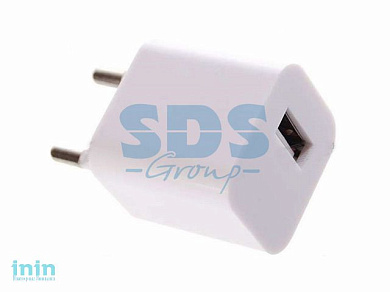 Устройство зарядное сетевое <Квадрат> USB (СЗУ) (1000 mA) белое REXANT