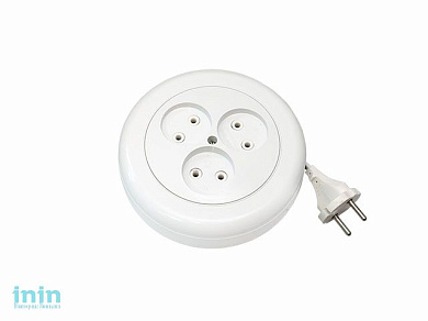 Удлинитель на катушке 5м (3 роз., 1.5кВт, б/з, ПВС 2х0,75) Bylectrica (Удлинитель на катушке трехместный 6А Гарантийный срок:24 месяца)