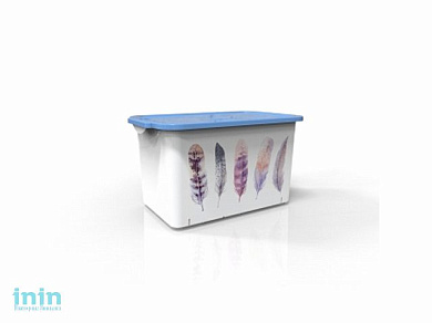 Емкость с крышкой Serenity, васильковый, BEROSSI (Изд. из пластм. Размер 409 * 255 * 235 мм, 15,7 литров)