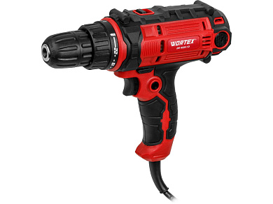 Дрель-шуруповерт WORTEX DR 1025-1 D в кор. 300 Вт, 50 Нм, 2 скор., быстрозажимной патрон: 10 мм (Длина шнура 4 метра)