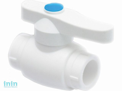 Кран шаровый ПП 20х1/2" внутр. резьба белый РосТурПласт