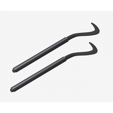 Комплект плоских кронштейнов с дюбелями 7,2x170 мм, черные