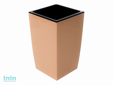 Кашпо для цветов со вставкой Жасмин, 1,5 л, карамель, GARDENPLAST