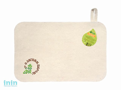 Коврик для бани "С легким паром", "Банные штучки" из войлока (БАННЫЕ ШТУЧКИ)