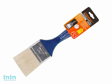 Кисть плоская 4"-100мм иск. щетина STARTUL MASTER (флейцевая малярная для ЛКМ на водной основе и водоэмульсионных красок)