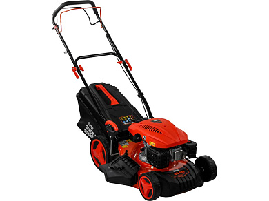 Газонокосилка бензиновая STARTUL GARDEN 46 SM самоходная (5.0 л.с., шир. 46 см, самоходная, мульчир., стальн. корпус, травосборник 60 л)