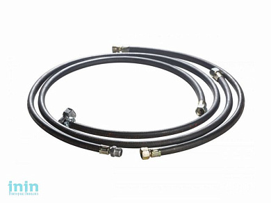 Шланг гибкий для питьевой воды 1/2" г/г 1,2 м черный РБ (Подводка для воды 1,2 м  гайка 1/2-гайка 1/2) (Универсал Бобруйск)