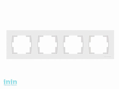 Рамка 4-ая горизонтальная белая, RITA, MUTLUSAN