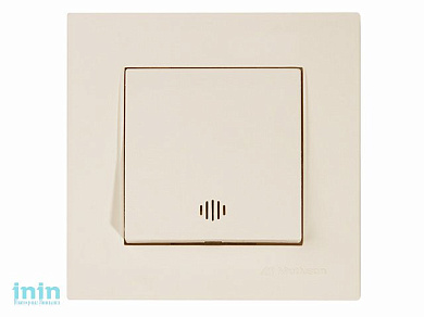 Выключатель 1-клав. (c подсветкой, скрытый, пруж. зажим) кремовый, RITA, MUTLUSAN (10 A, 250 V, IP 20)