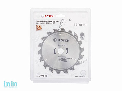 Диск пильный 160х20 мм 18 зуб. по дереву ECO WOOD BOSCH (твердоспл. зуб)