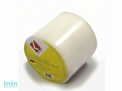 Лента стеклотканевая (серпянка) 100ммх45м самокл. (LIHTAR)