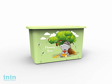Контейнер для игрушек Mommy love (Мамми лав) 15,7 л, чайное дерево, BEROSSI (Изд. из пластм. Размер 396 * 241 * 231 мм)