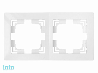Рамка 2-местная белая, Уют, Bylectrica (Крышка  ЮЛИГ.735212.280 Гарантийный срок:24 месяца)
