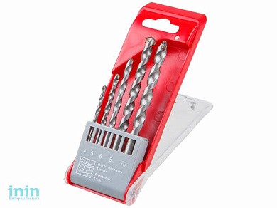 Набор сверл по бет. 5шт (4-5-6-8-10 мм) WORTEX