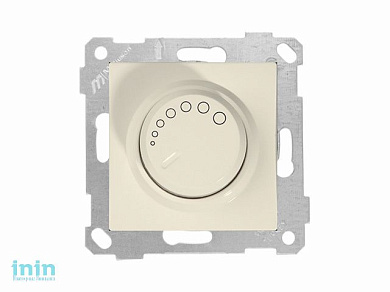 Выключатель поворотный (диммер) (скрытый, без рамки, винт. зажим, 1000Вт) кремовый, RITA, MUTLUSAN (220VAC, 100 - 1000VA,  50 Hz, IP20)