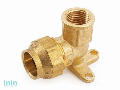 Колено вн. с креплением 32х1" латунное для ПЭ труб General Fittings