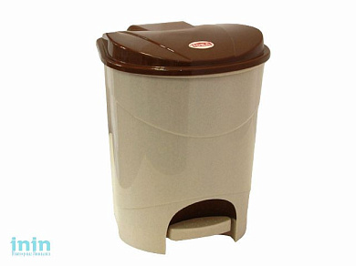 Контейнер для мусора с педалью 19л (бежевый мрамор) (IDEA)