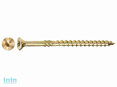 Шуруп конструкционный 6.0х80 по дереву, потай, TORX (200 шт в карт. уп.) (STARFIX)