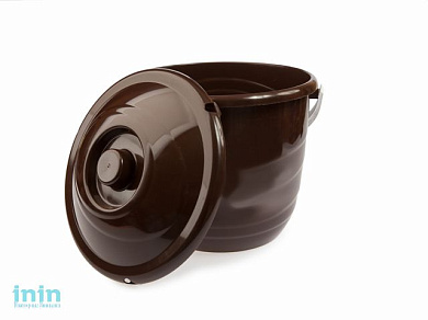 Ведро Practic plus (Практик плюс) с крышкой 10 л, шоколадный, BEROSSI (Изделие из пластмассы. Литраж 10 л)