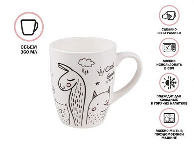 Кружка керамическая, 360 мл., FUNNY ANIMALS-1, PERFECTO LINEA (30-063221)