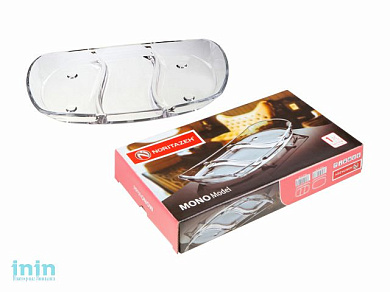 Блюдо 3-х секционное стеклянное, 300х160 мм, прямоугольное, Моно (Mono), NORITAZEH