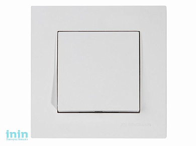 Выключатель 1-клав. (скрытый, винт. зажим) белый, RITA, MUTLUSAN (10 A, 250 V, IP 20)