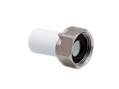 Штуцер ПП для присоединения счетчика воды 20х3/4" РосТурПласт
