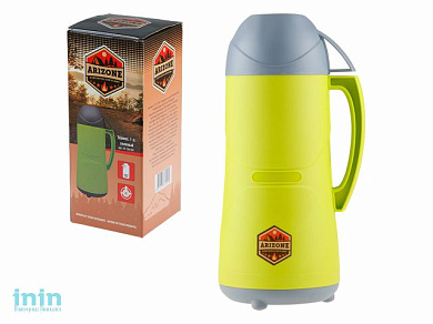 Термос, 1 л, зеленый, ARIZONE (в индивидуальной упаковке)