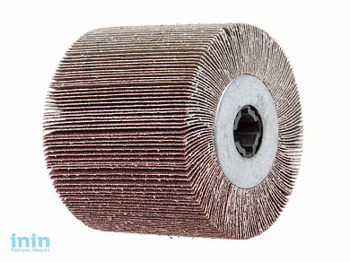 Щетка лепестковая 100х120 мм P80 WORTEX (диаметр 120 мм, ширина 100 мм, посадочный диаметр 19 мм, зерн. 80)