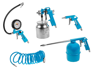 Набор пневмоинструмента DGM S510 (5 предметов) (ниж. бак)