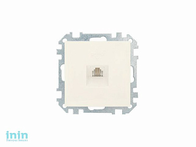 Розетка 1-ая телефонная (скрытая) бежевая, Стиль, BYLECTRICA (телефонная четырехконтактная скрытой установки Гарантийный срок:24 месяца)