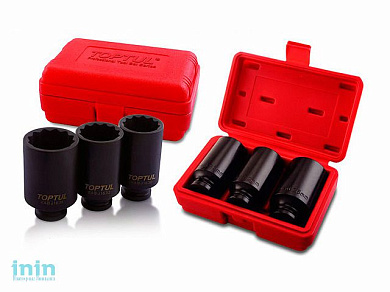 Набор головок ударн. 1/2" 30-36мм 170*105мм  3шт. глубокие TOPTUL (GDAI0303)