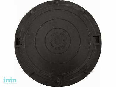 Люк садовый А15 (15кН) черный (Установить конусный переходник на верхнее железобетонное кольцо и накрыть его люком.) (САНДКОР)