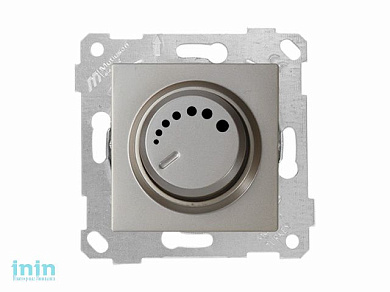 Выключатель поворотный (диммер) (скрытый, без рамки, винт. зажим, 600Вт) титан, RITA, MUTLUSAN (220VAC, 60 - 600VA,  50 Hz, IP20)