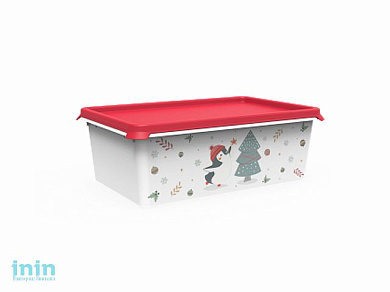 Емкость Christmas 4 л, роза, BEROSSI (Изд. из пластм. Размер 301 * 201 * 105 мм)