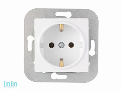 Розетка 1-ая (скрытая, с/з) белая, Уют, Bylectrica (Розетка  РС16-530 Гарантийный срок:24 месяца)