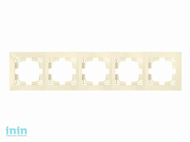 Рамка 5-местная бежевая, Стиль, BYLECTRICA (пятиместная Гарантийный срок:24 месяца)