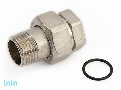 Американка прямая вн.-нар. 3/4" с уплотнительным кольцом, ник General Fittings