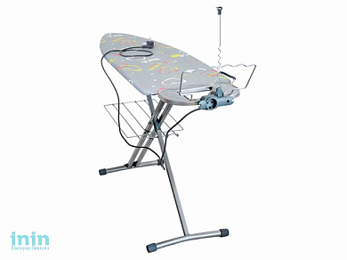 Доска гладильная NIKA BEST (металл 1220 * 400), подставка п/утюг, удлинитель, полка, NIKA (Размер рабочей поверхности: 1220х400 мм.  Размеры в сложенн