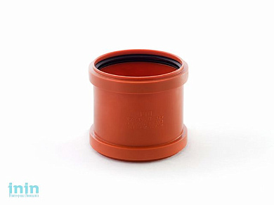 Муфта для наружной канализации 160 (с перегородкой) РосТурПласт (Муфта служит для соединения канализационных труб, не имеющих раструба.)