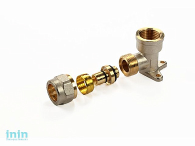 Колено 16(2,0)х1/2" вн. для трубы PEX с креплением General Fittings