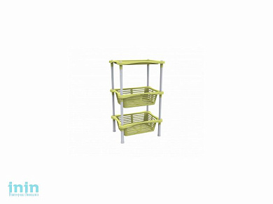 Этажерка "Krita mix" 3-х секционная, лето, BEROSSI (Изделие из пластмассы. Размер 401 х 278 х 680  мм)