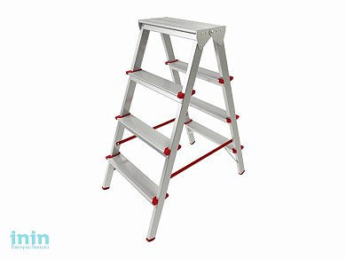 Лестница-стремянка алюм. двухсторонняя 88 см 4 ступ. 3,4кг PRO STARTUL (ST9941-04)