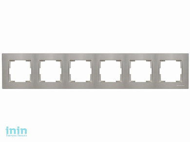 Рамка 6-ая горизонтальная титан, RITA, MUTLUSAN