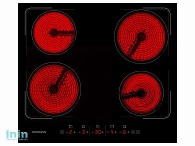 Панель варочная электрическая NORMANN BHC-6410A.BK (4 конф., 6000Вт, Hi-Light)