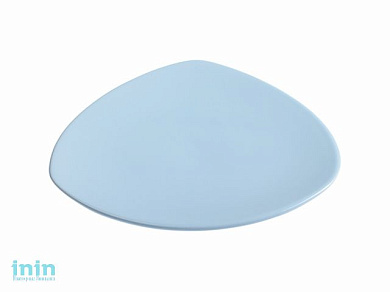 Тарелка десертная керамическая, 220 мм, треугольная, серия Трабзон, голубая, PERFECTO LINEA (Супер цена!)