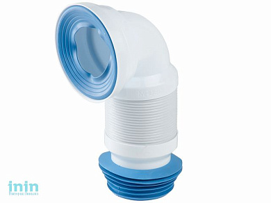 Удлинитель гибкий для унитаза армированный, под углом 90, NOVA