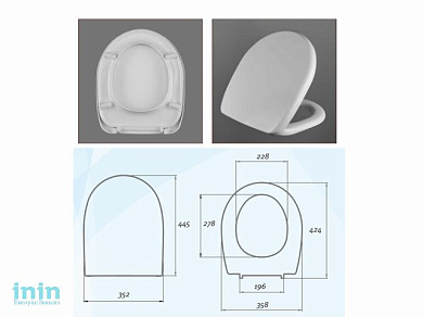 Сиденье для унитаза с крышкой "AVN SD 16m", АВН