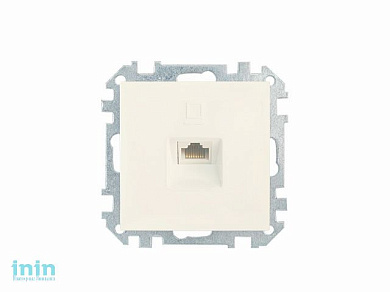 Розетка 1-ая компьютерная (скрытая) бежевая, Стиль, BYLECTRICA (компьютерная скрытой установки (полимерный суппорт) Гарантийный срок:24 месяца)