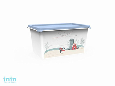 Емкость Christmas, 6 л, васильковый, BEROSSI (Изд. из пластм. Размер 301 * 201 * 155 мм)